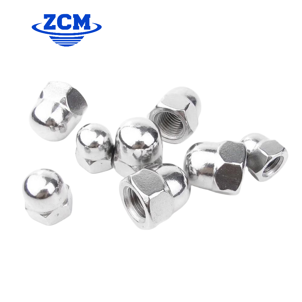 Multiple stainless steel acorn nuts in various sizes by ZCM