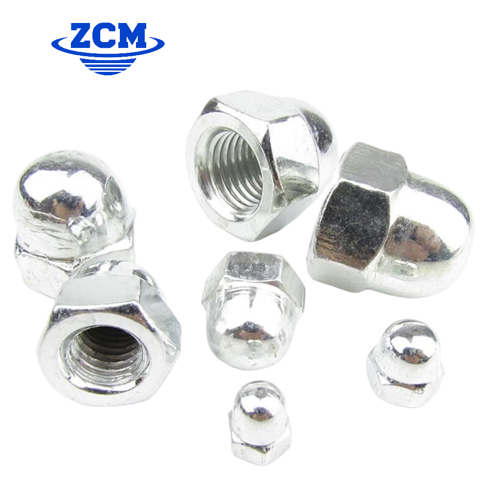 Assorted zinc plated acorn nuts in different sizes by ZCM