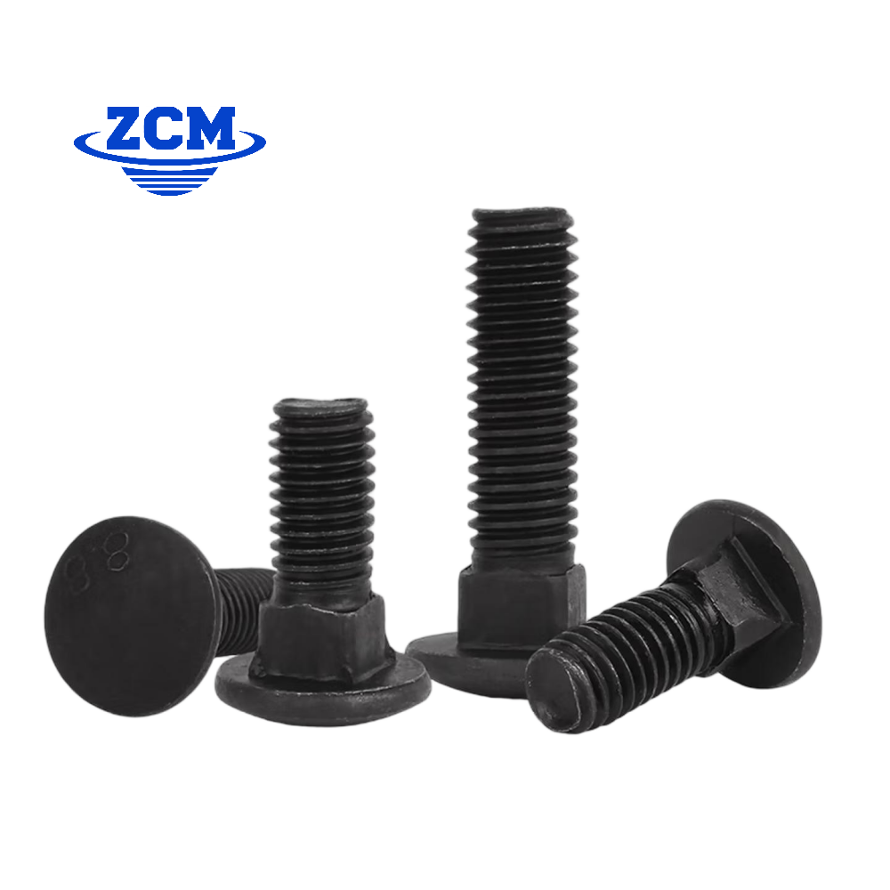 Black oxide carriage bolts Grade 8.8 by ZCM