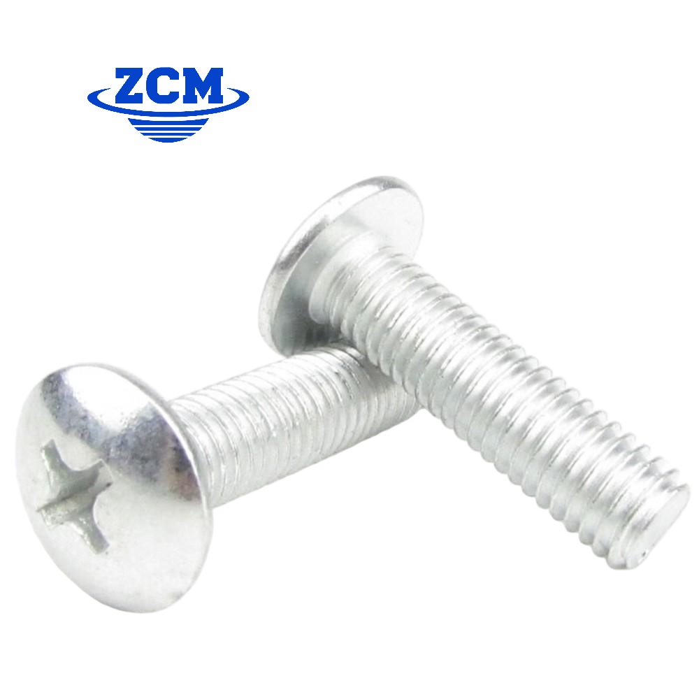 Two large flat head machine screws crossed view by ZCM