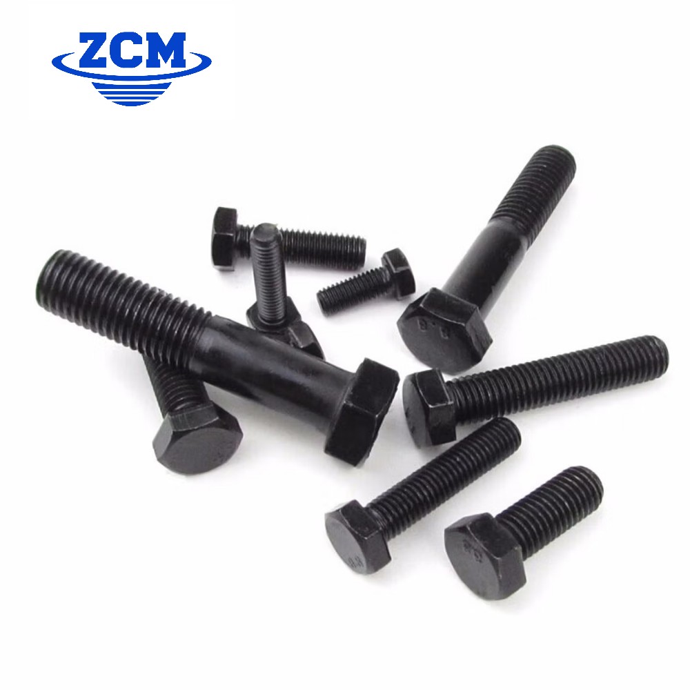 Black oxide hex bolts Grade 8.8 scattered in various sizes by ZCM