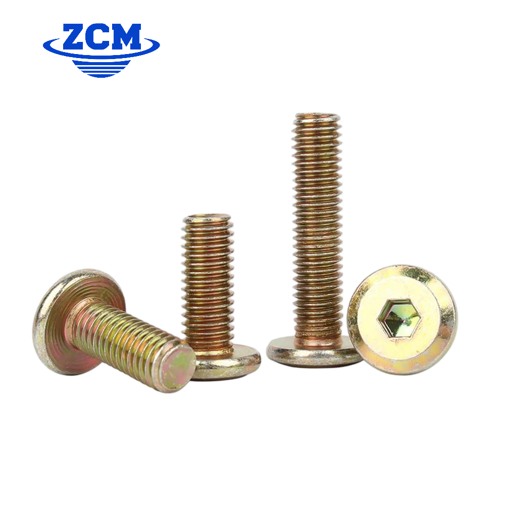 Large Flat Head Socket Bolts - ascending sizes with hex socket view by ZCM